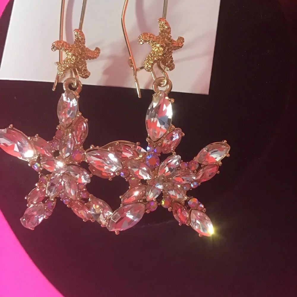 ⭐️SOLD NWT BETSEY JOHNSON STARFISH EARRINGS - Picture 6 of 11